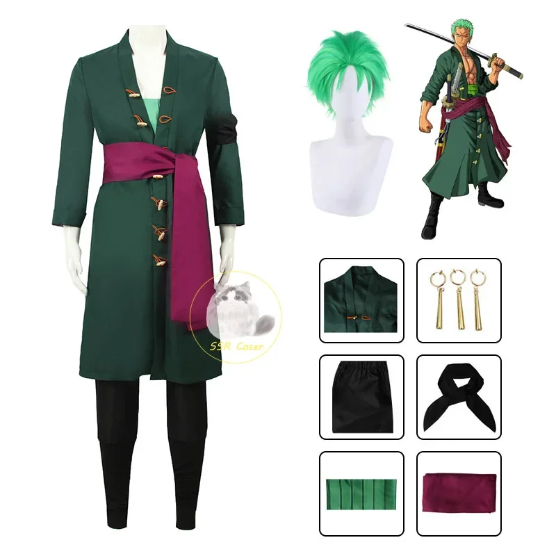 Anime Cosplay Anya - Anime Roronoa Zoro Cosplay Kostuum Uniform