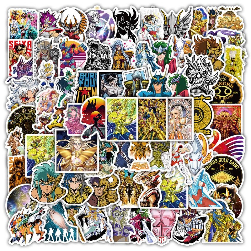 Anime Cosplay And Costumes - 101Pcs Saint Seiya Anime Stickers Cartoon