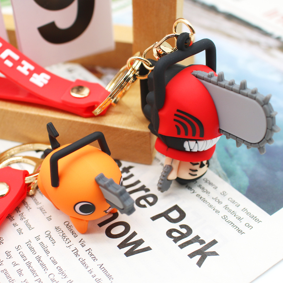 Chainsaw Man Cosplay - !!Chainsaw Man Keychains Cartoon Anime Keyrings