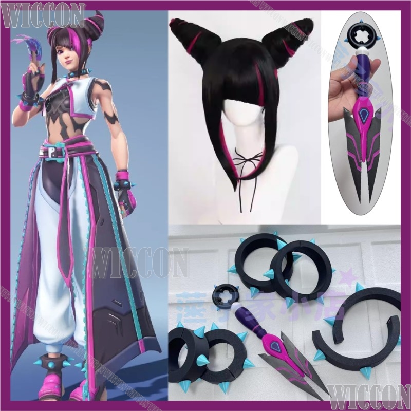 Cosplay Anime Black Hair - Kiriko Juri Game Han Over Cosplay
