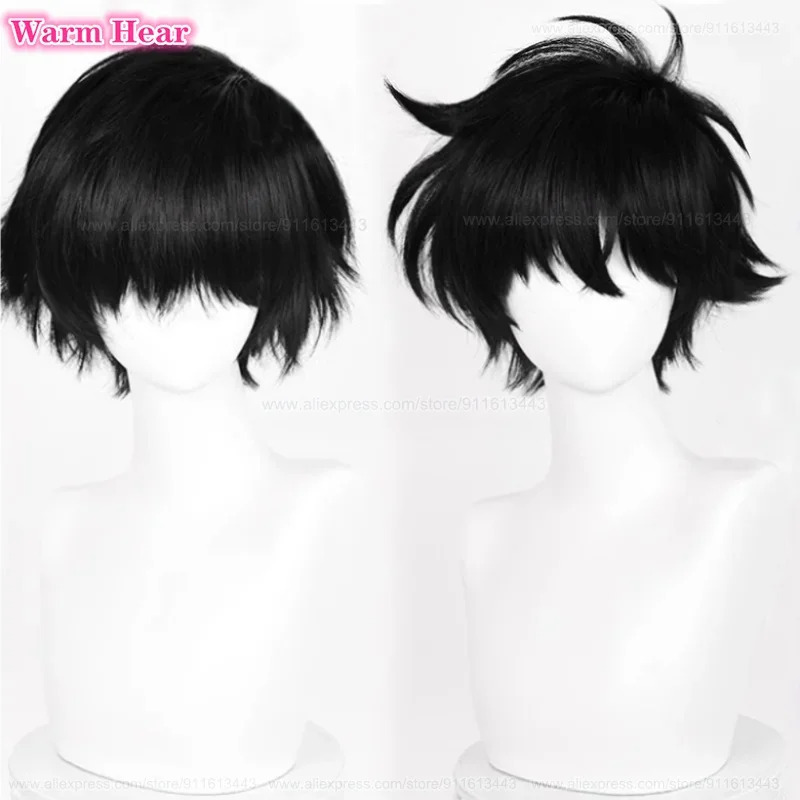 Cosplay Anime Black Hair - Kuroba Kaito Synthetic Short 28cm Black