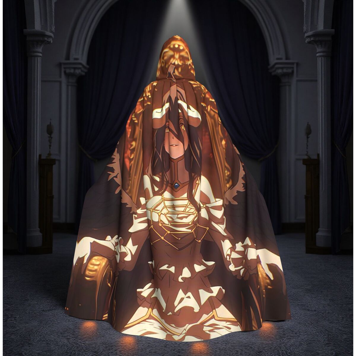 Anime Cosplay Albedo - Adventure Anime Albedo Overlord Long Hooded