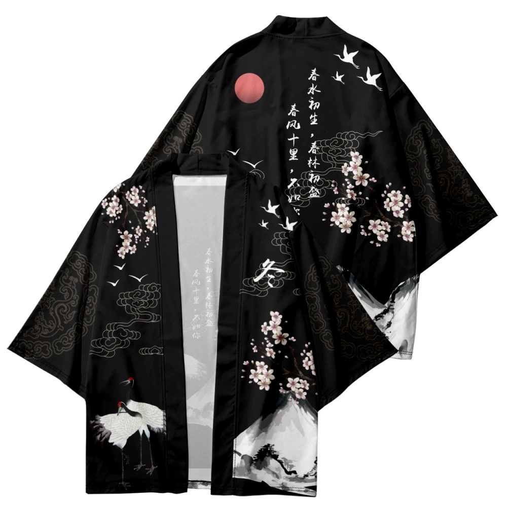 Demon Slayer Haori - Samurai Crane Anime Shirt Japanese Traditional