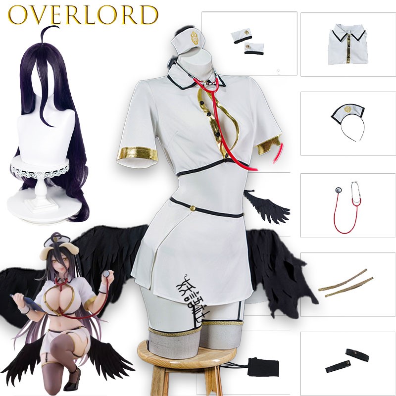 Anime Cosplay Albedo - OVERLORD Albedo Nurse Cosplay Costume Anime
