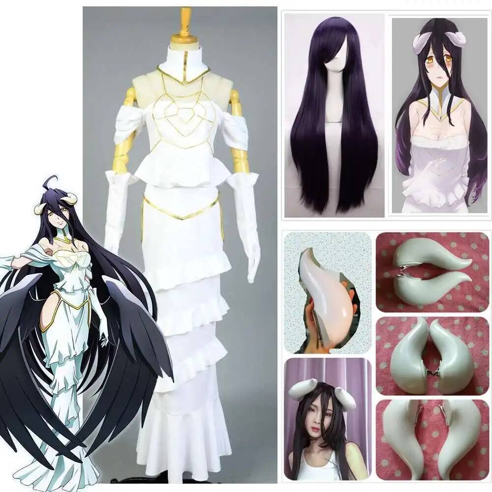 HOT Overlord Albedo Cosplay Wh - Anime Cosplay Albedo review and price