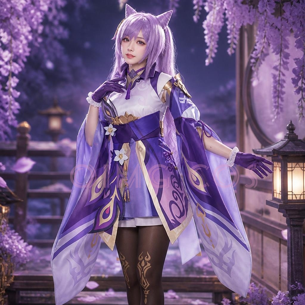 Genshin Impact Keqing Cosplay  - Anime Cosplay Women review and price