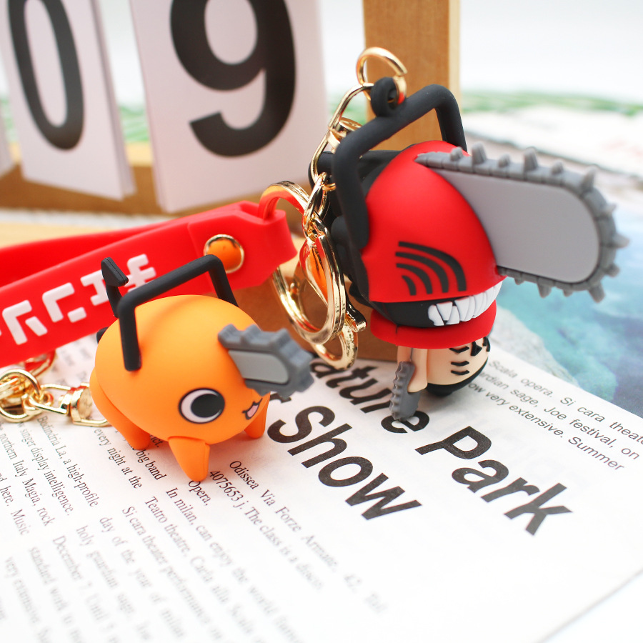 !!Chainsaw Man Keychains Carto - Chainsaw Man Cosplay review and price