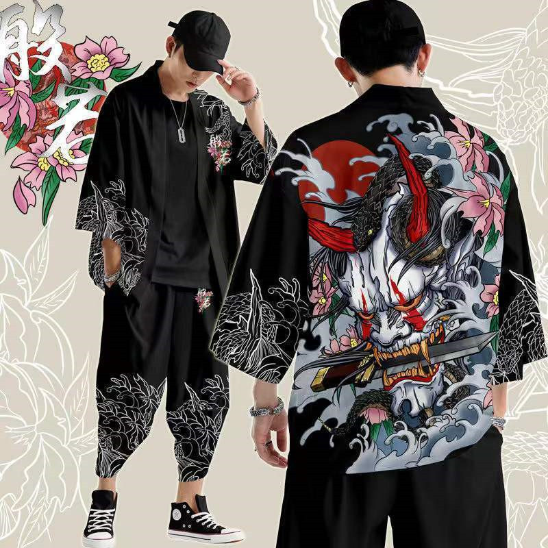 Harajuku Tops Robe Fashion Asi - Demon Slayer Haori review and price