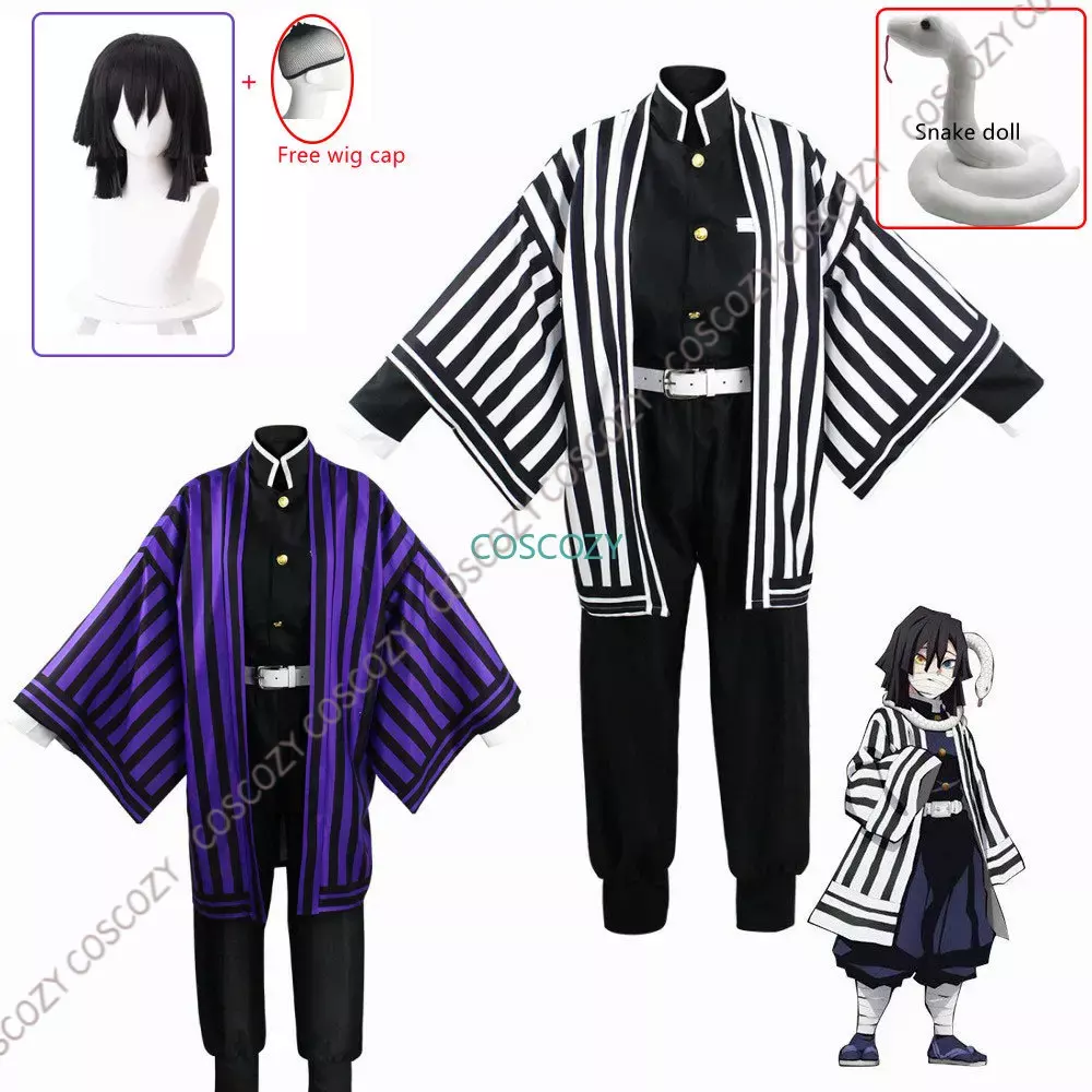 Purple/Black Iguro Obanai Cosp - Demon Slayer Haori review and price