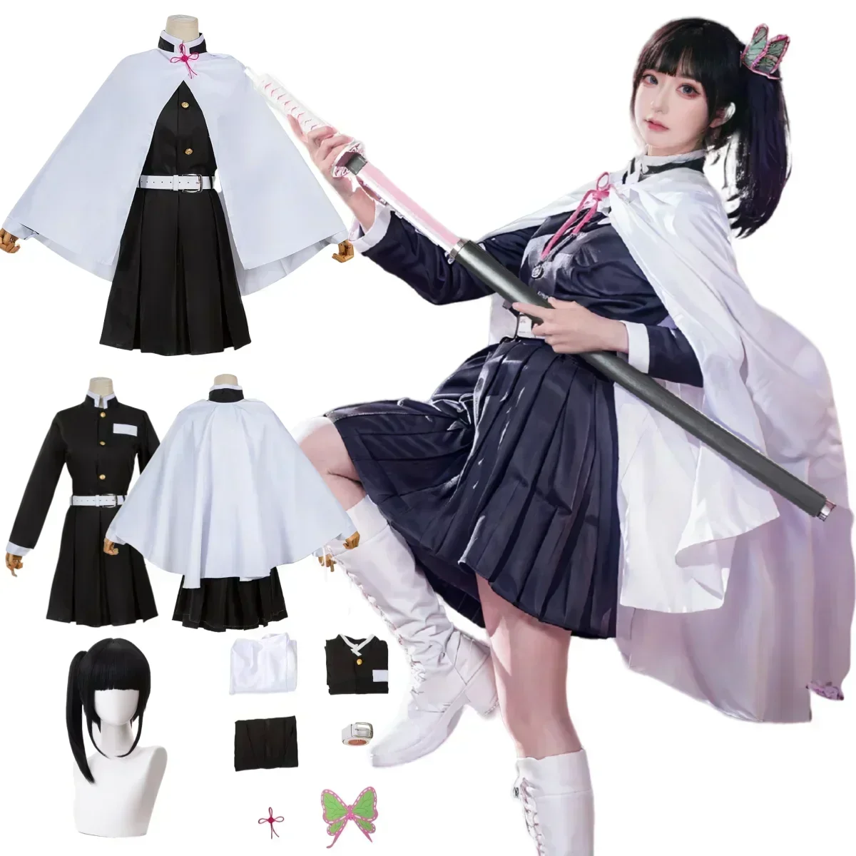 Tsuyuri Kanao Cosplay Kostuum  - Demon Slayer Haori review and price