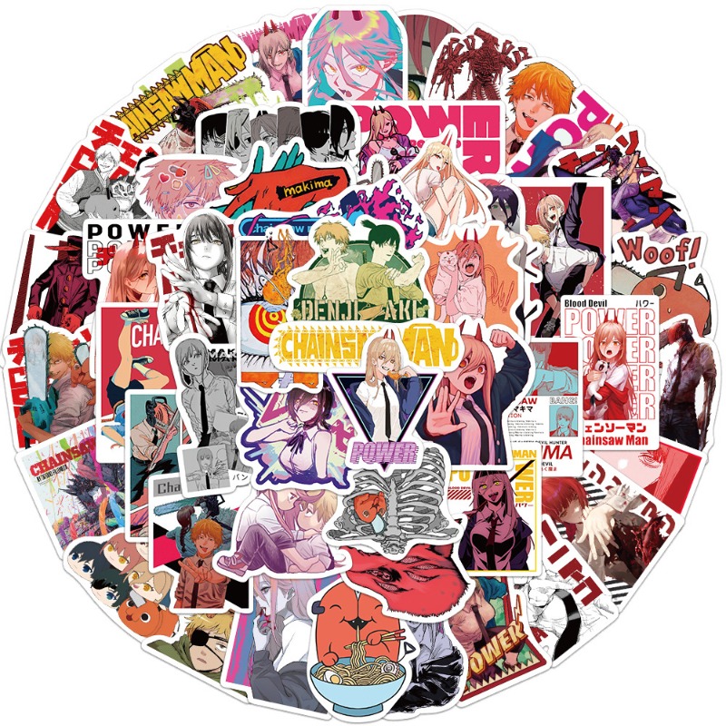 50pcs Anime Chainsaw Man Stick - Chainsaw Man Cosplay review and price