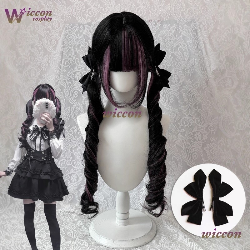 Comic ‌Black Wig with Pink Cos - Cosplay Anime Black Hair review and price