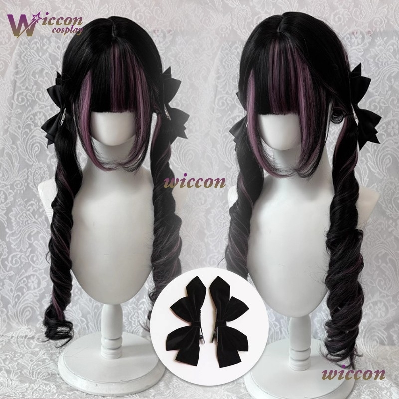 Comic ‌Black Wig with Pink Cos - Cosplay Anime Black Hair review and price