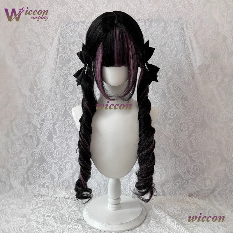Comic ‌Black Wig with Pink Cos - Cosplay Anime Black Hair review and price